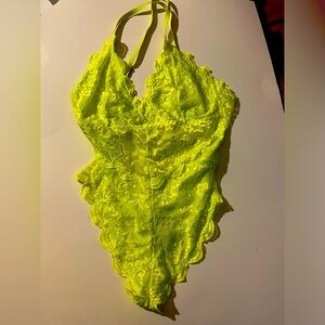 Florescent yellow lingerie
